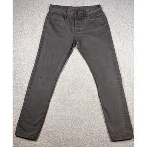 The Unbranded Brand Jeans Mens 34x31 Black UB455 Tight Skinny Selvedge Denim